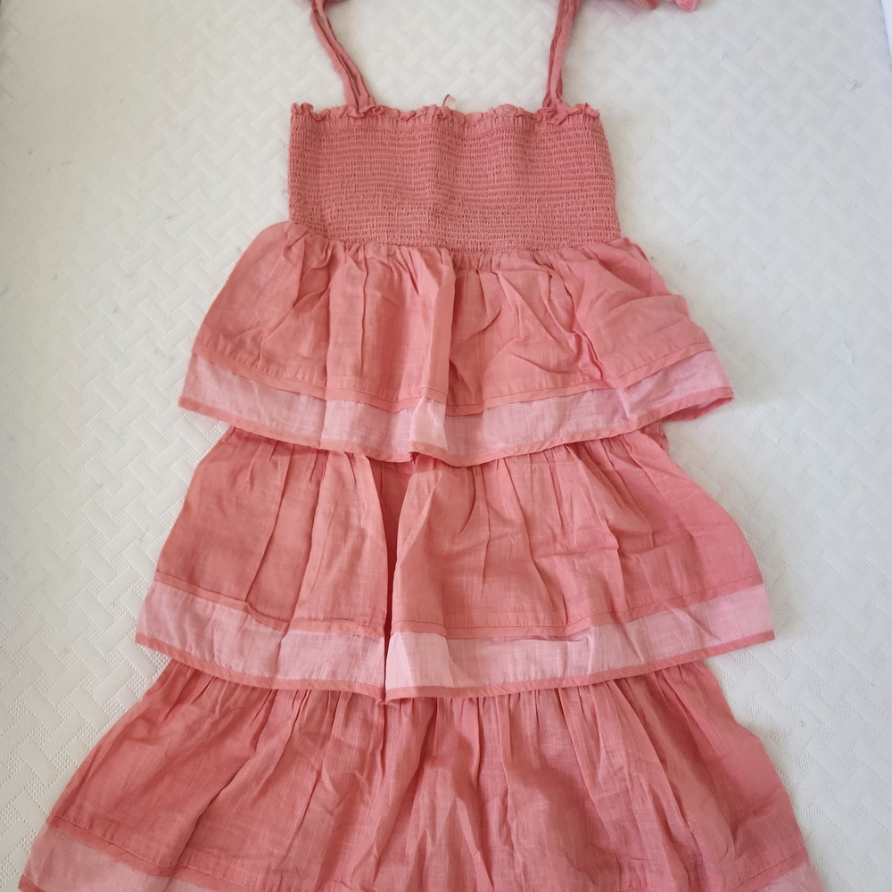 Zimmermann Coral Smocked Dress